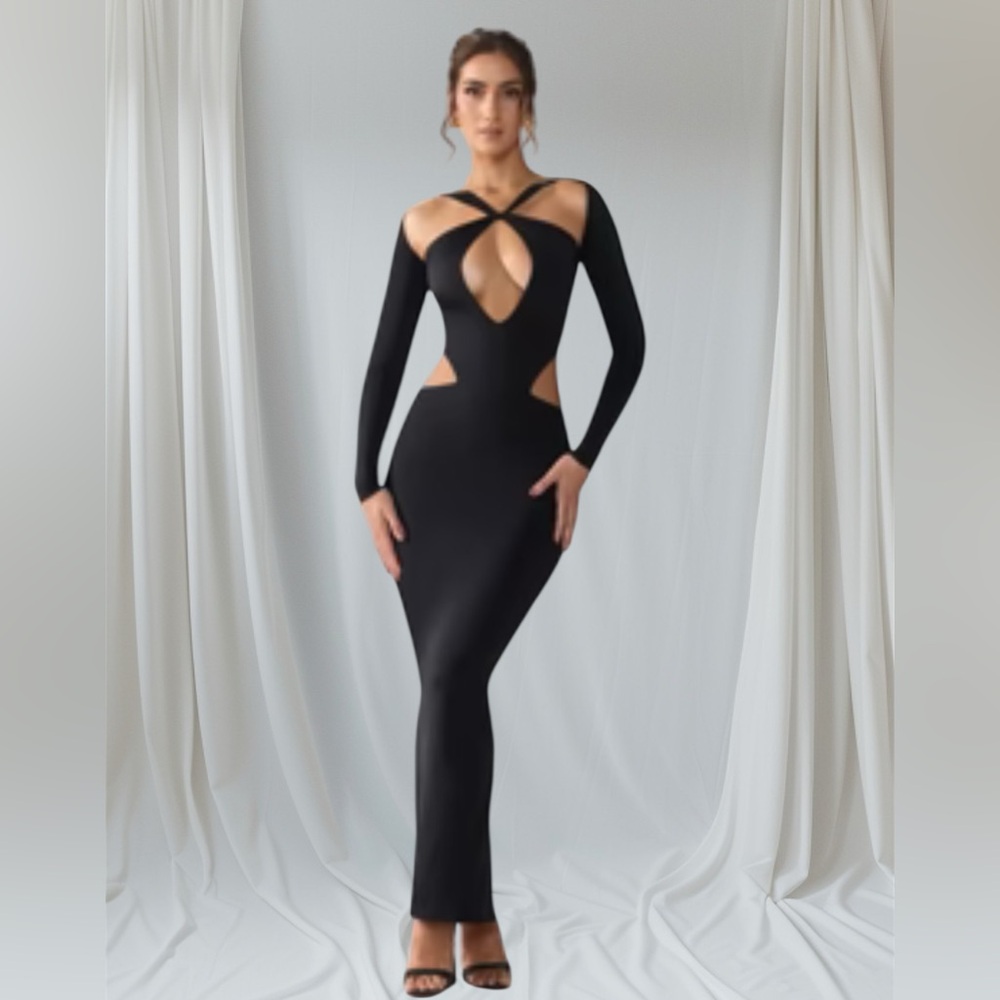Chic Black Long Sleeve Dress